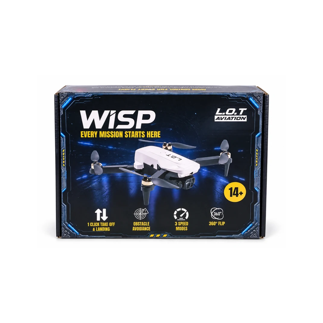 WISP L.O.T Aviation Drone with Obstacle Avoidance & 360° Flip – 14+