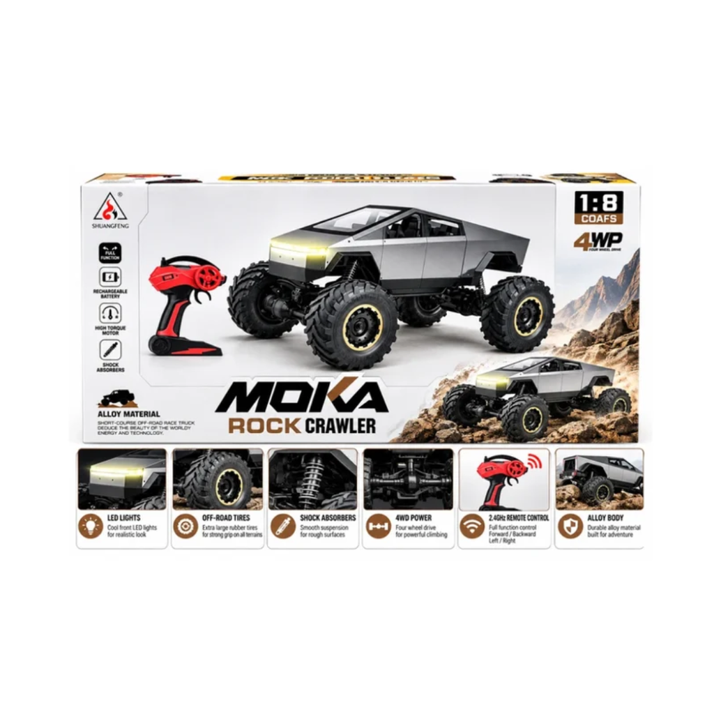 MOKA Rock Crawler 1:8 Scale 4WD Remote Control Off-Road Car