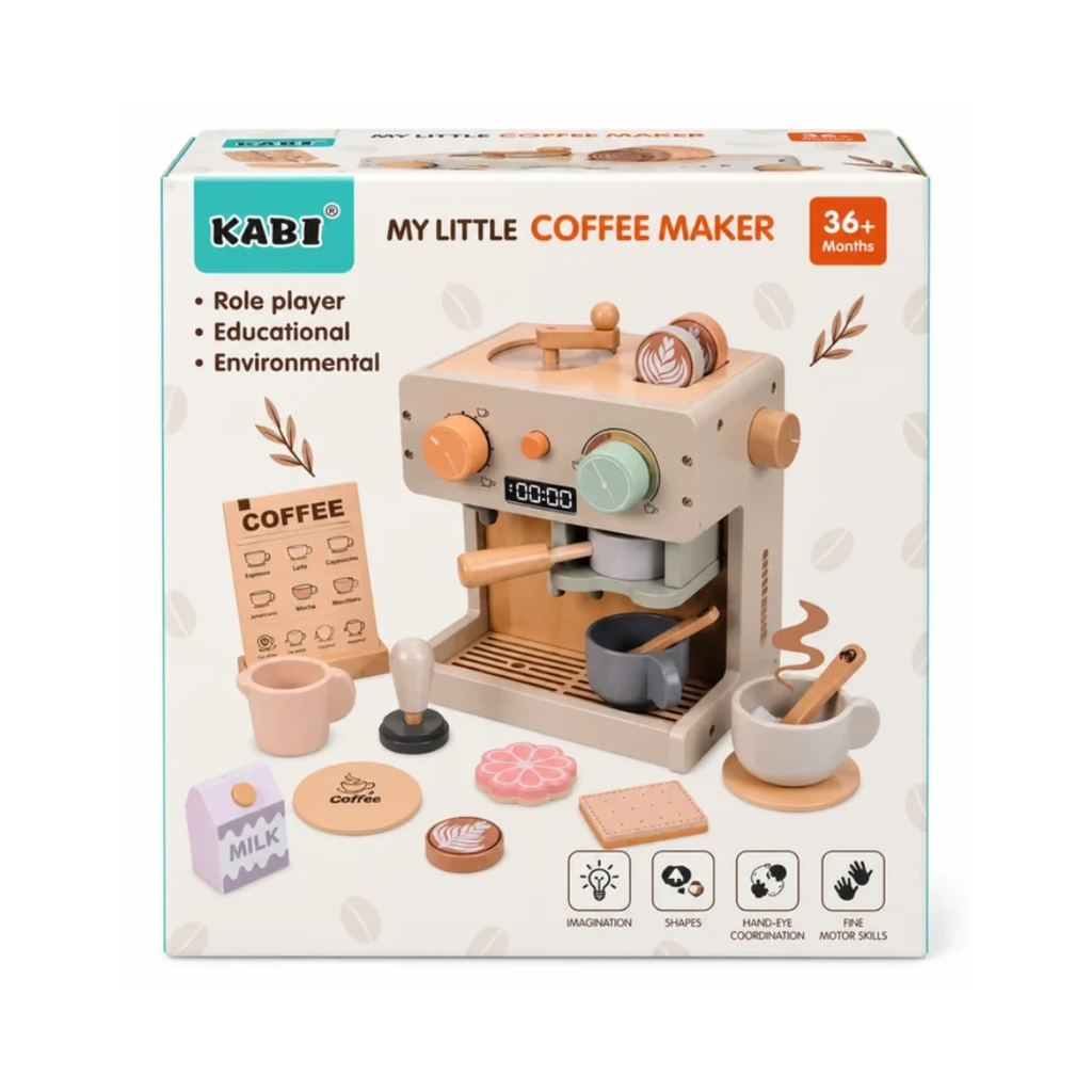 KABI My Little Coffee Maker Pretend Play Set for Kids – 36 Months+