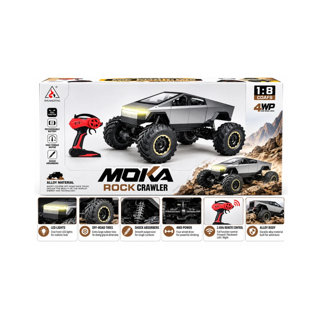 MOKA Rock Crawler 1:8 Scale 4WD Remote Control Off-Road Car
