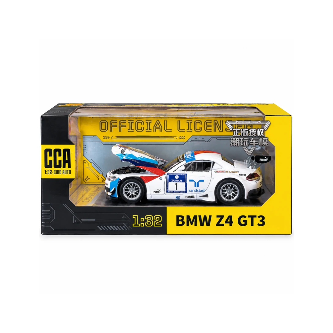 BMW Z4 GT3 1:32 Scale Racing Car Model – Openable Hood | Die-Cast Style Collectible Toy Car