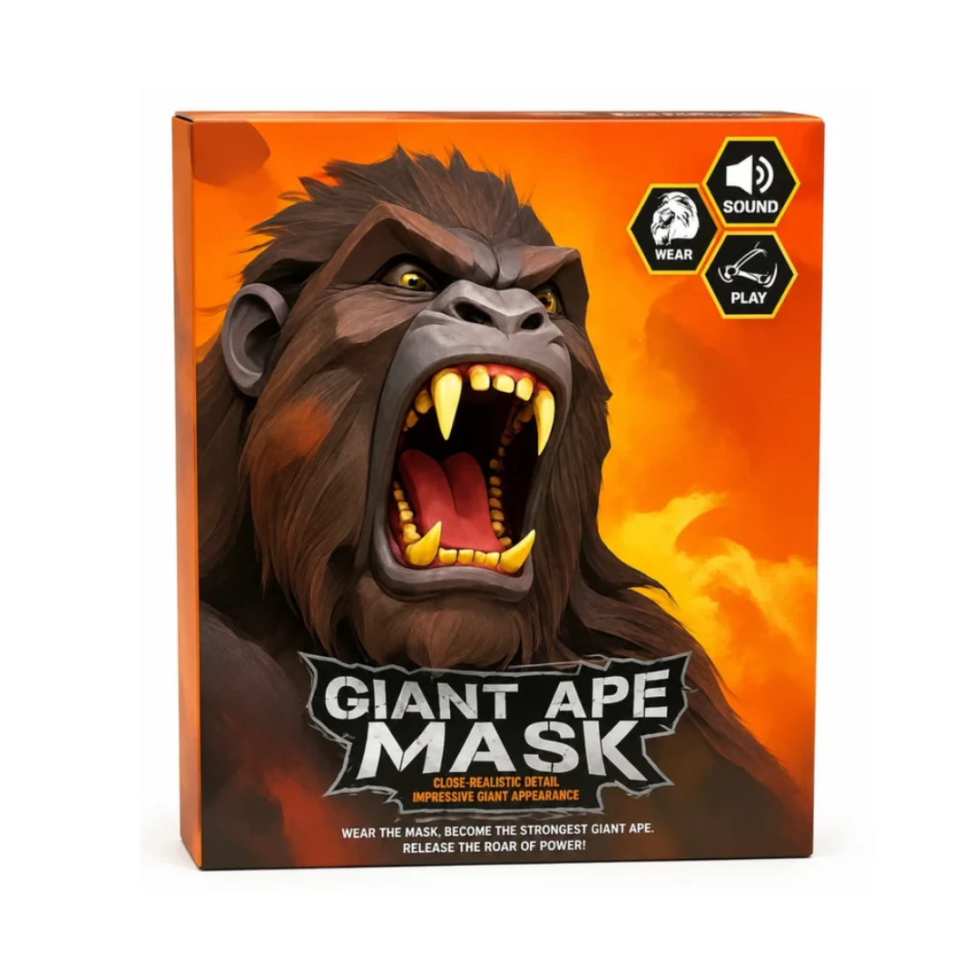 Giant Ape Gorilla Mask with Sound – Wearable Interactive Role Play Mask for Kids