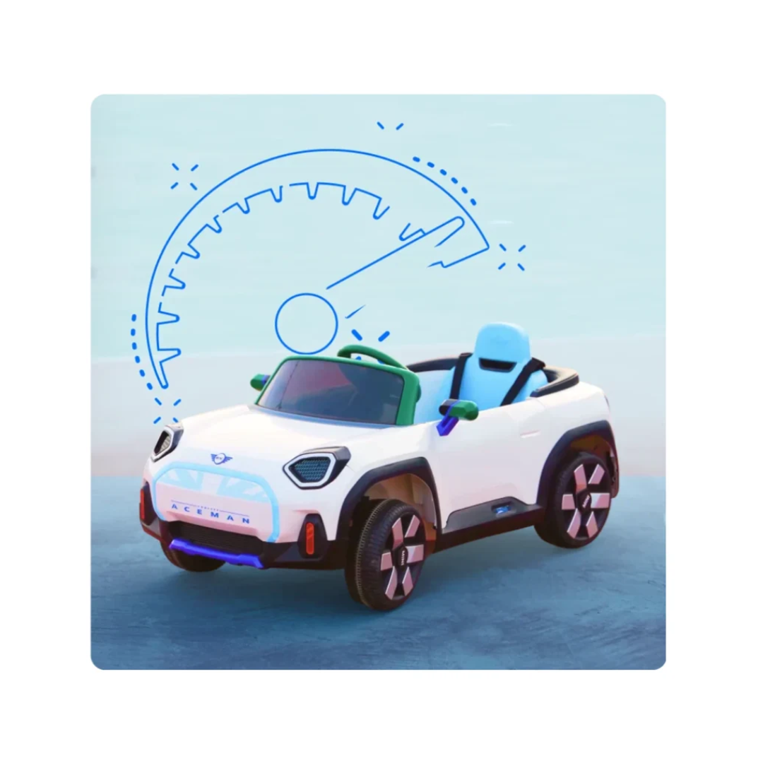 Emotorad Formula Fun Battery Oprated  Car Mini Cooper Aceman -White