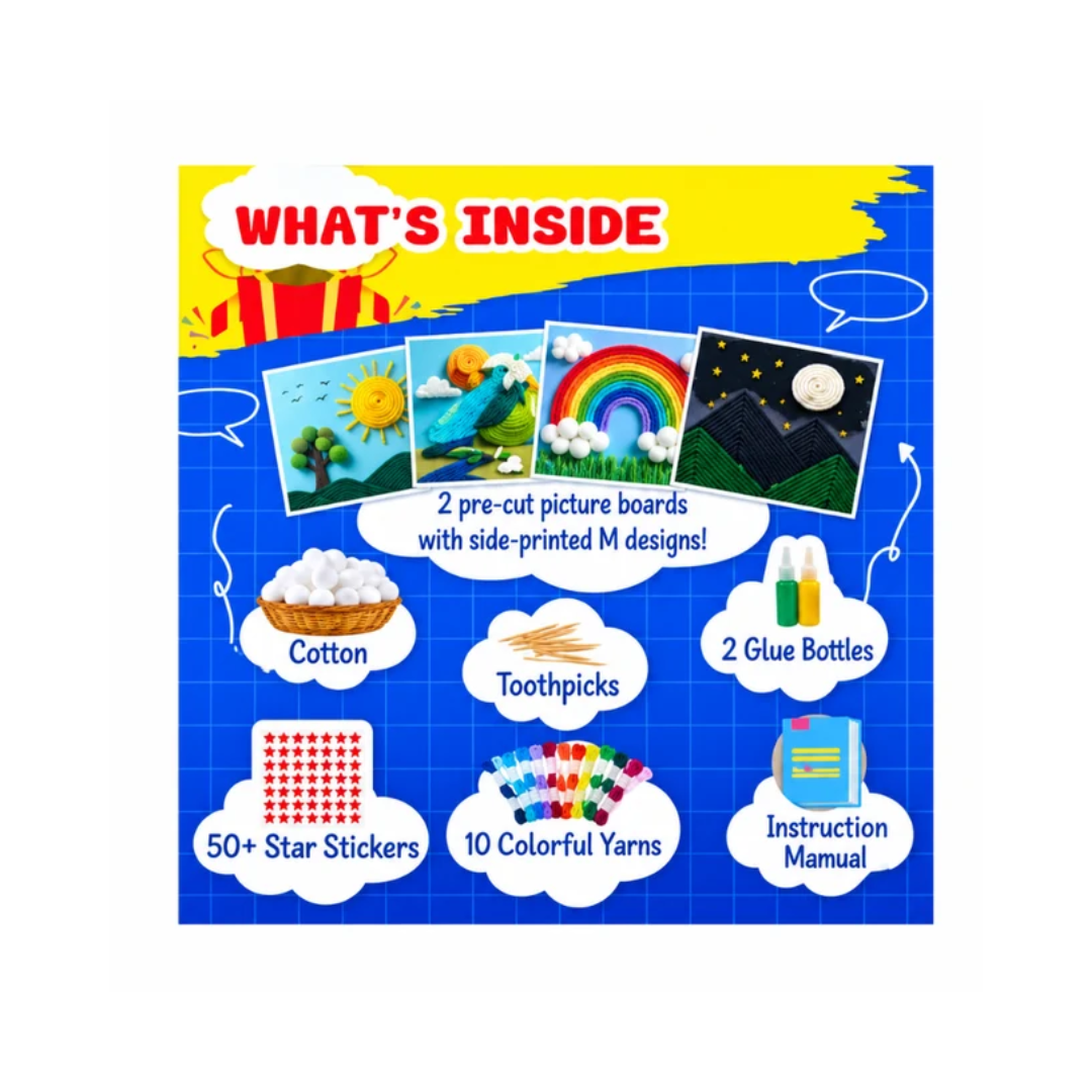 Kreeda Sand Art & Wool Art DIY Mess Free Craft Kit