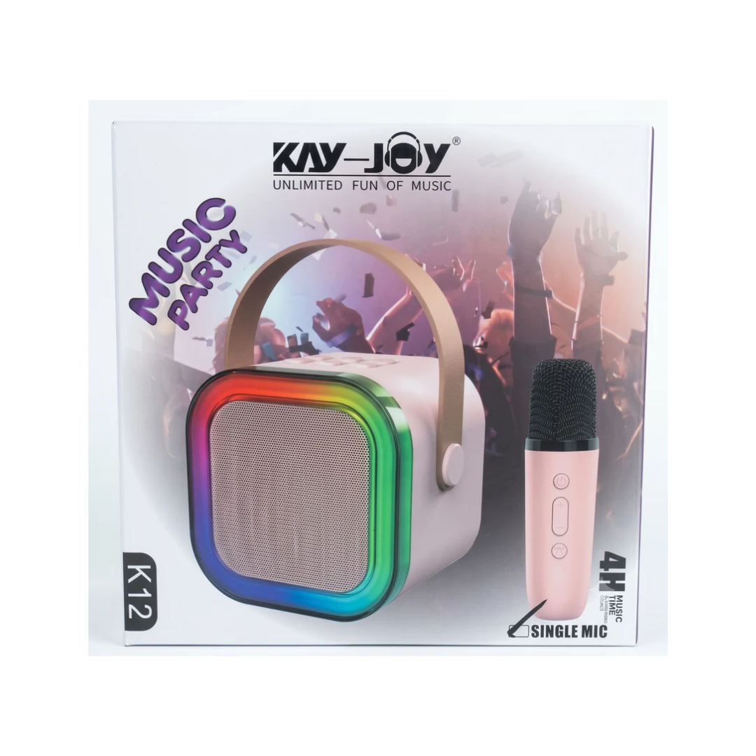 KAV-JOY K12 Karaoke Mic Speaker with RGB Lights – 4-in-1 Music Party Set Assorted Color