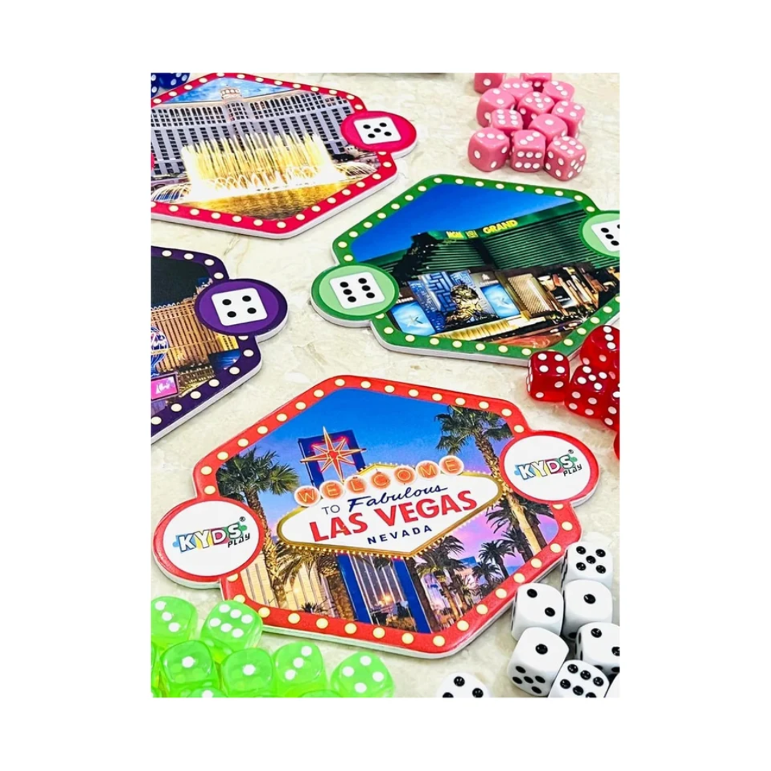 Vegas Dice Strategy Board Game for Groups & Families (4-10 Players, Ages 14+)