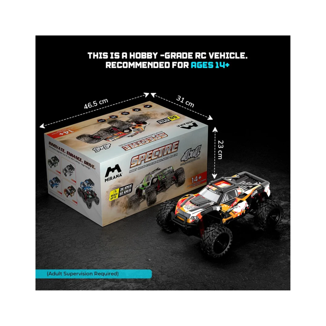 Mirana Spectre 4x4 High-Speed Remote Car Adventure Truck 50km/h Orange
