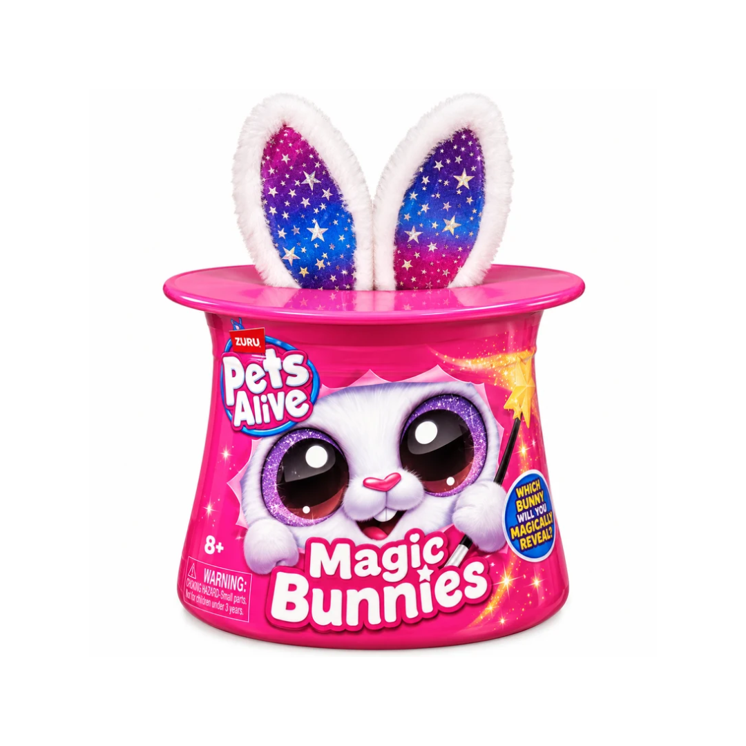 Pets Alive Magic Bunnies Interactive Surprise Bunny in Magic Hat Toy – 8+ Years