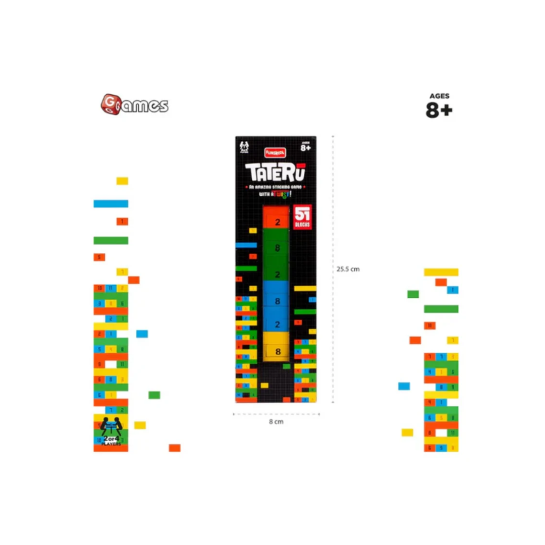 Funskool Adult Games,Tateru, Hardwood Blocks, Stacking Tower