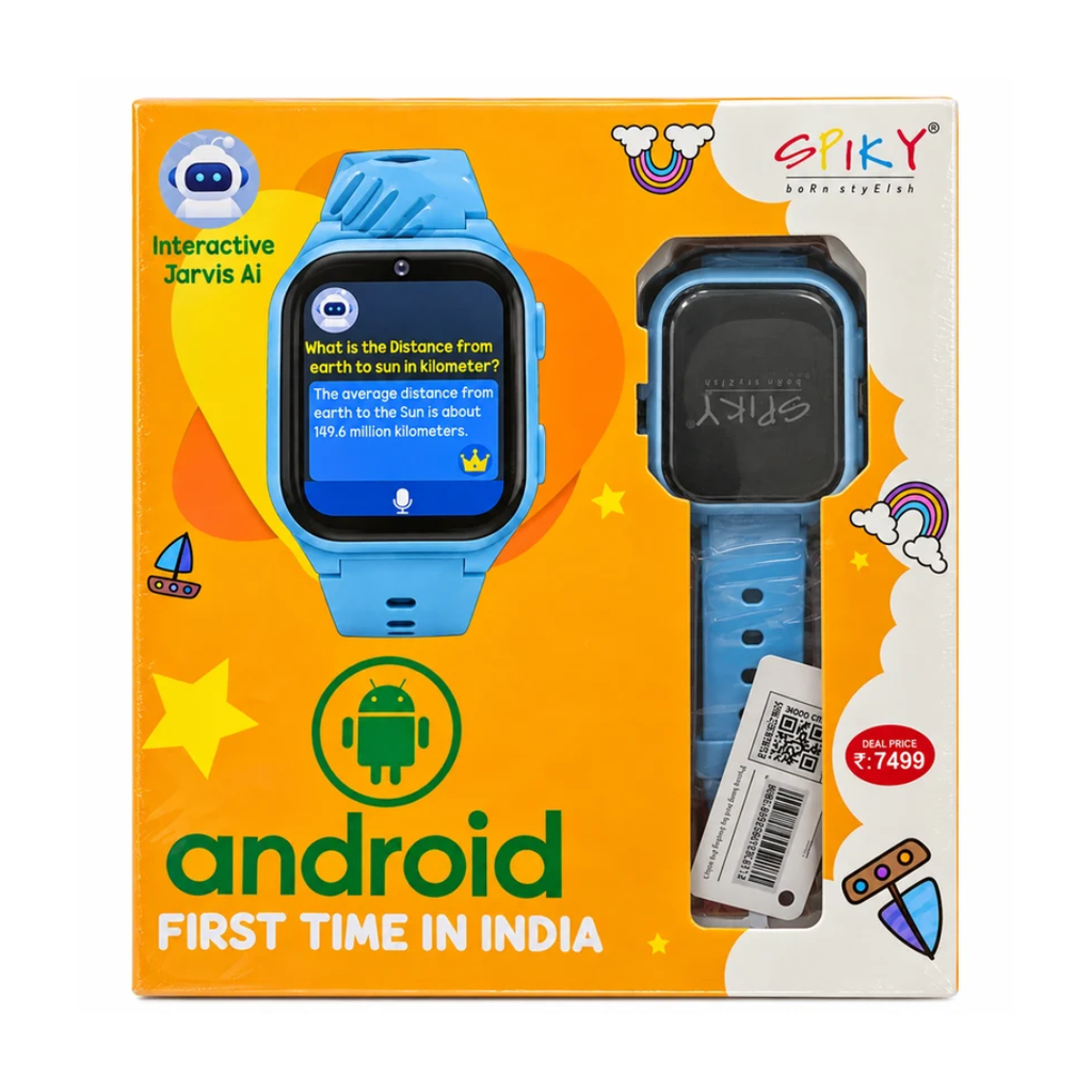 Spiky Chimera Kids Android Smartwatch | Video Calling, GPS & AI Blue