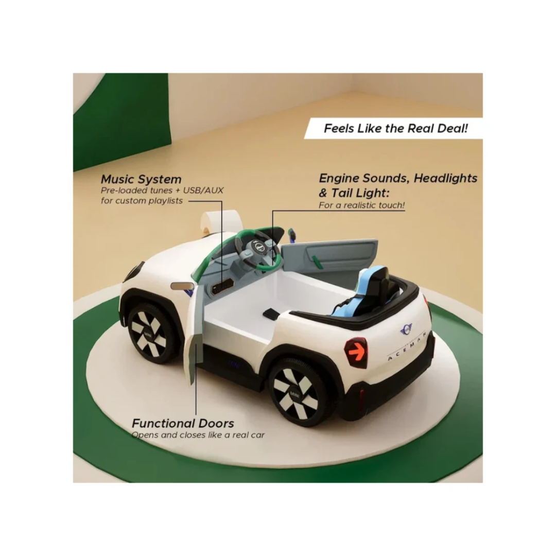 Emotorad Formula Fun Battery Oprated  Car Mini Cooper Aceman -White