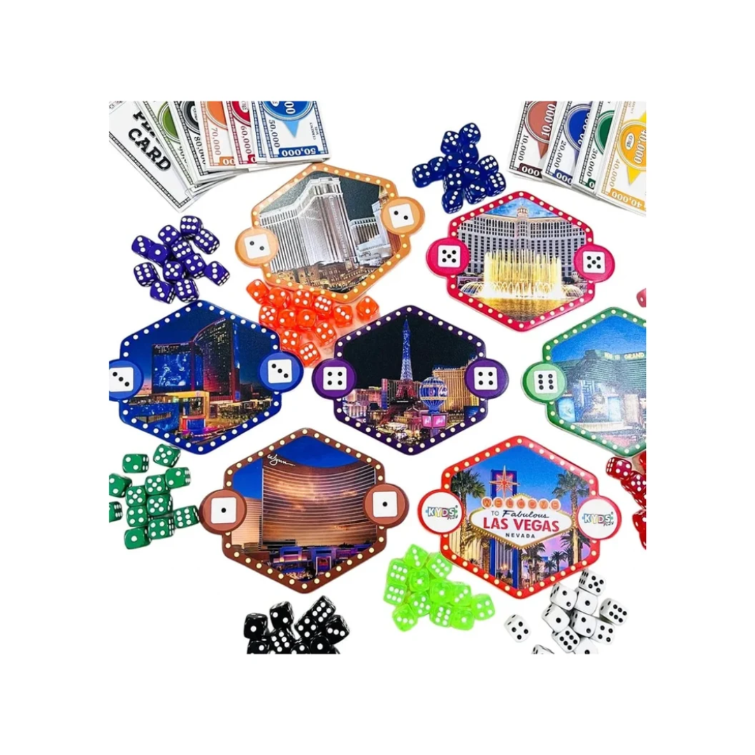 Vegas Dice Strategy Board Game for Groups & Families (4-10 Players, Ages 14+)