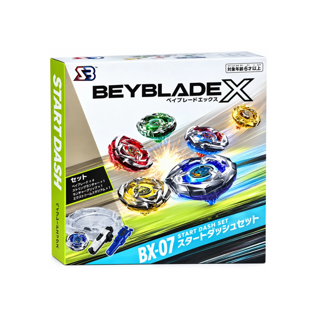 Beyblade X BX-07 Start Dash Battle Set with Stadium, Launcher & Grip | Ages 6+