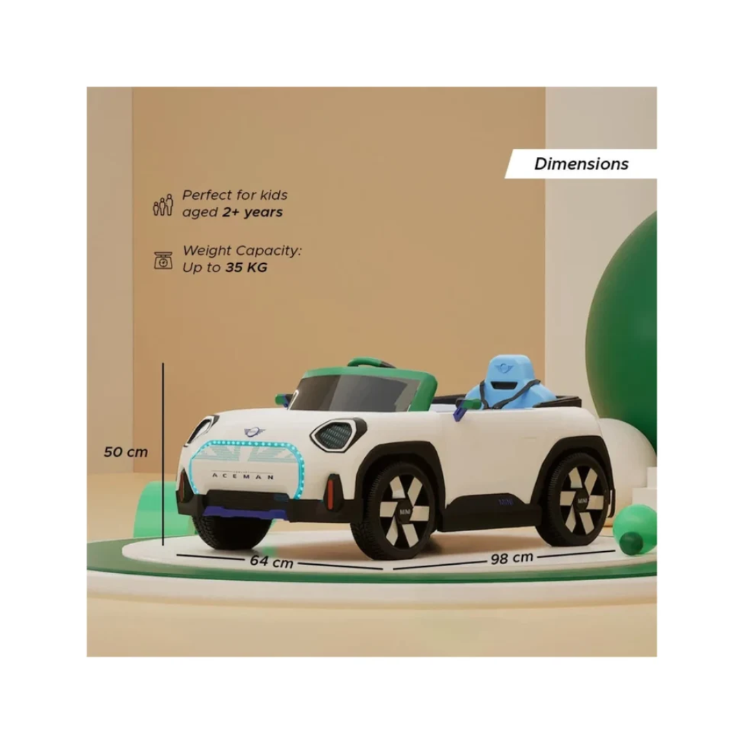Emotorad Formula Fun Battery Oprated  Car Mini Cooper Aceman -White