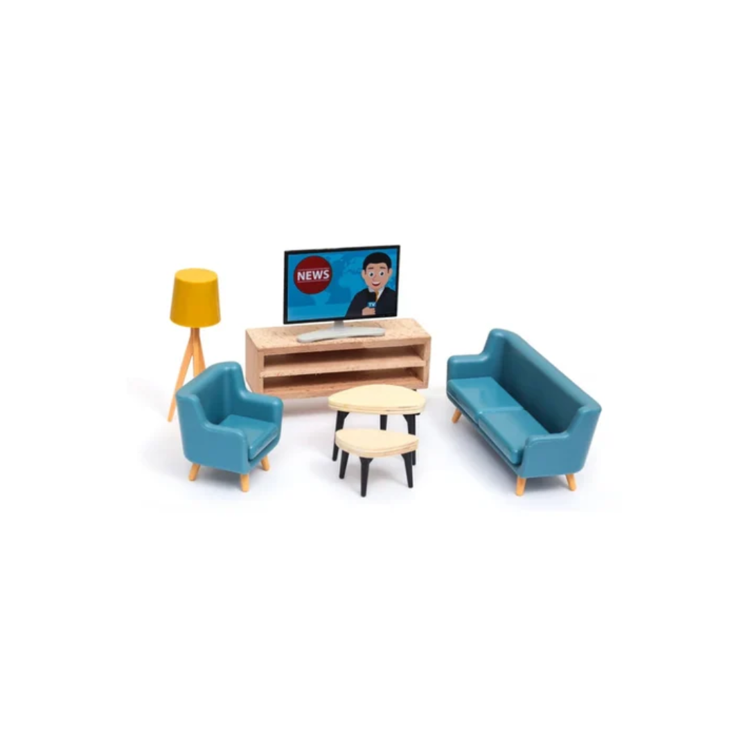 Open Ended Wooden Dollhouse Modern Villa