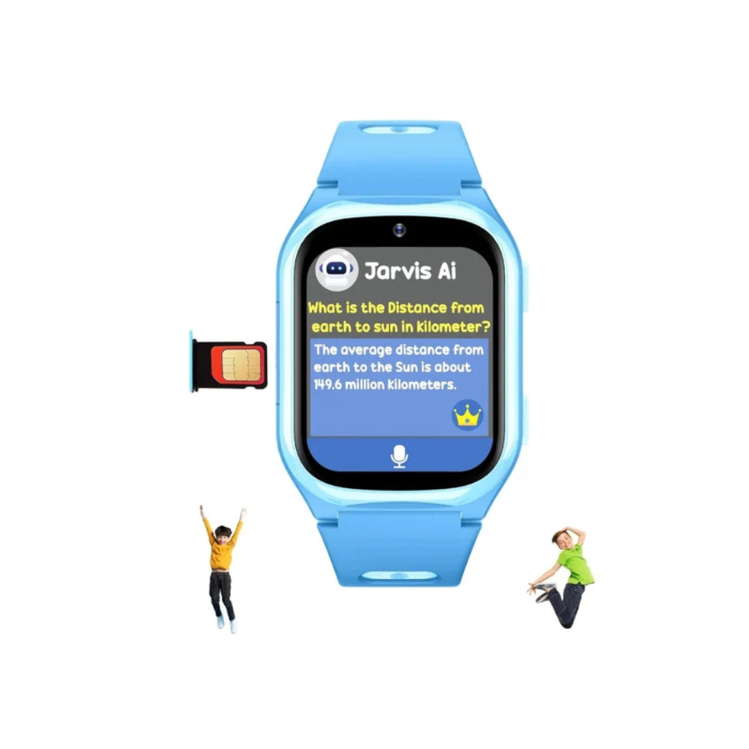 Spiky Chimera Kids Android Smartwatch | Video Calling, GPS & AI Blue