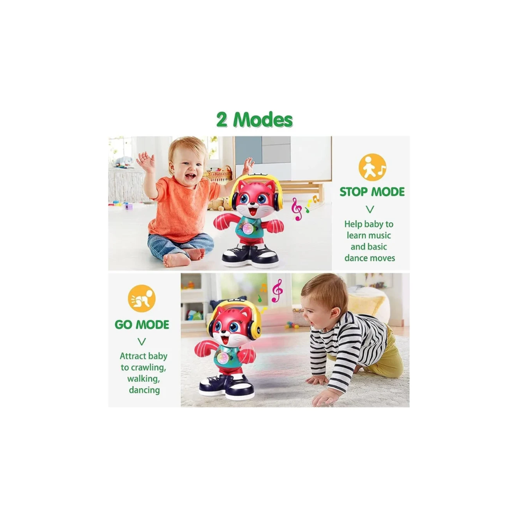 Hola Dancing Cat Interactive Toy Musical Dancing Cat with Talkback Function, Lights & Sounds