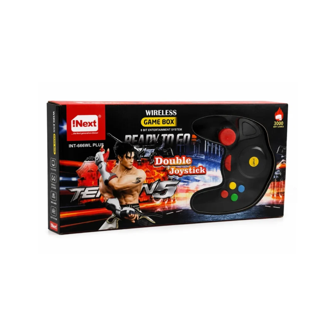 iNext INT-666WL Plus Wireless Game Box – 3000 Built-in 8-Bit Games with Double Joystick