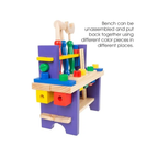 Wooden Kids Tool Bench Play Set with Hammer, Screwdriver & Accessories – 36+ Months