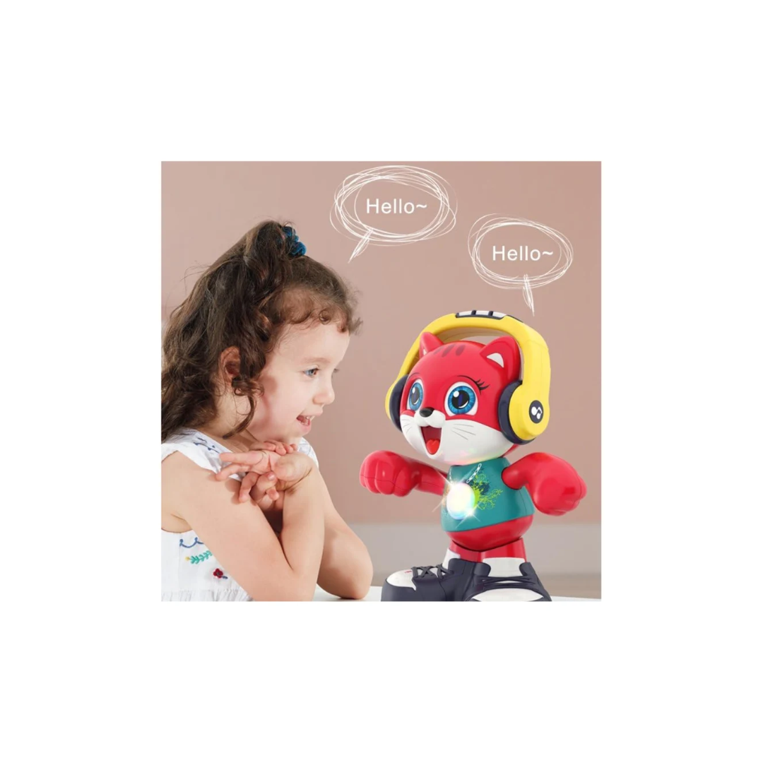 Hola Dancing Cat Interactive Toy Musical Dancing Cat with Talkback Function, Lights & Sounds