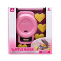 Kids Waffle Maker Pretend Play Toy Set with Heart-Shaped Waffles – Kitchen Role Play Toy for Kids 3+