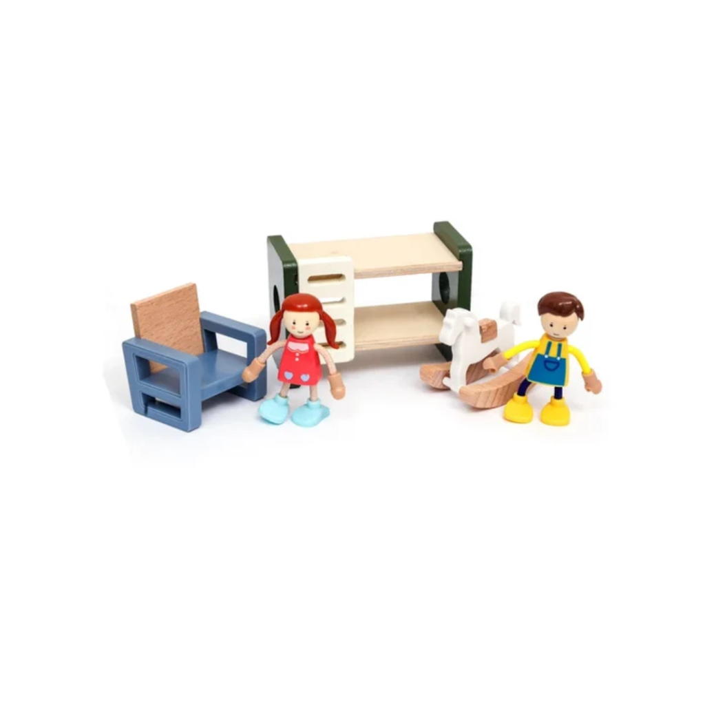 Open Ended Wooden Dollhouse Modern Villa