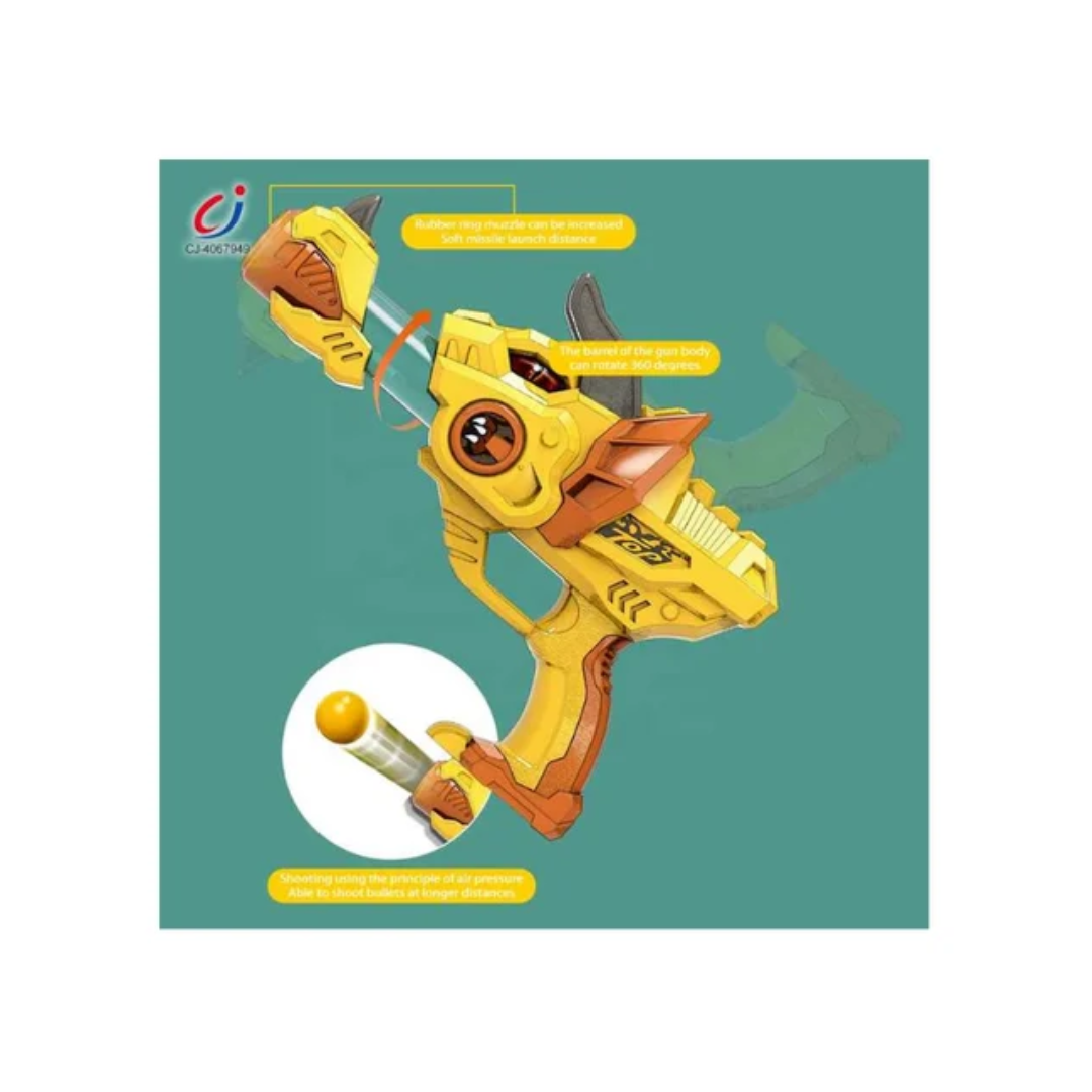 Rainbow Toys Dinosaur Shooting Target Gun Set Foam Ball air Gun