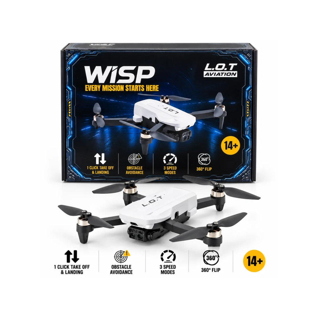 WISP L.O.T Aviation Drone with Obstacle Avoidance & 360° Flip – 14+