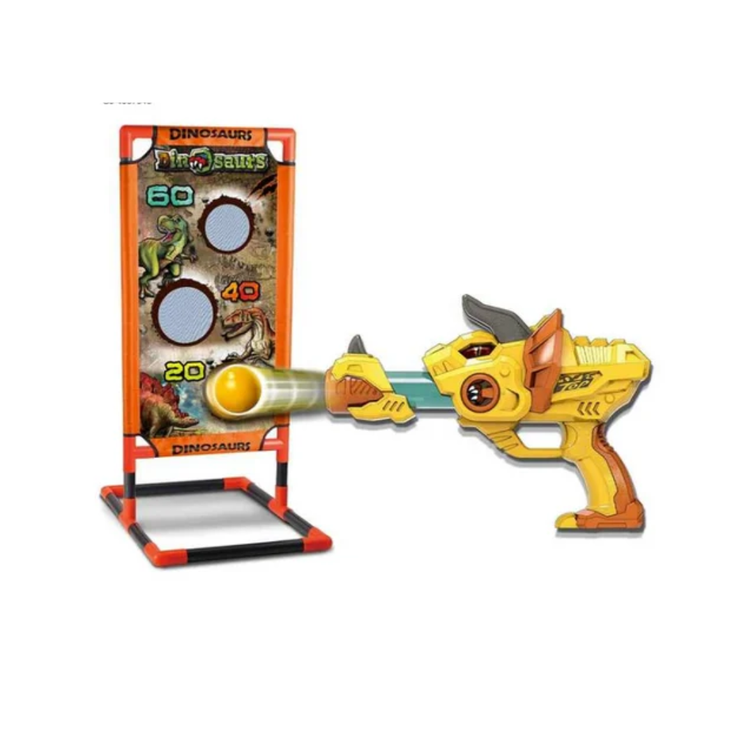 Rainbow Toys Dinosaur Shooting Target Gun Set Foam Ball air Gun
