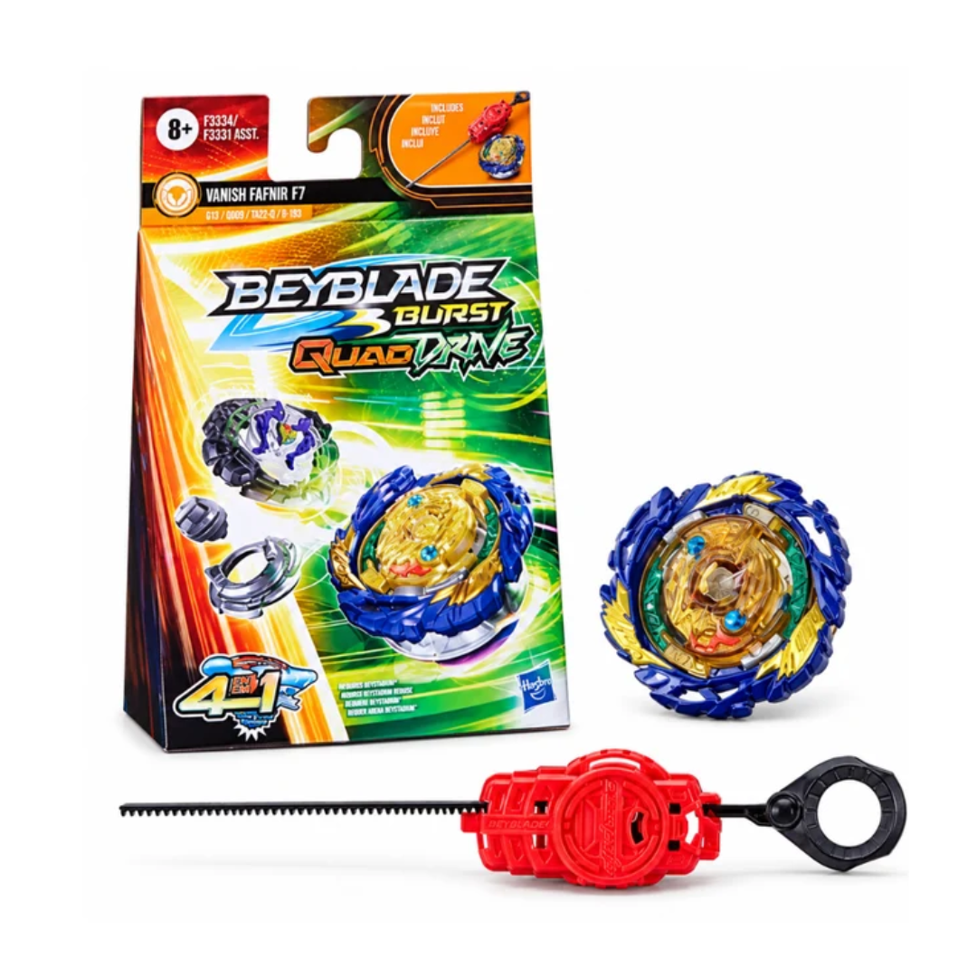 Hasbro Beyblade Burst Quaddrive Vanish Fafnir F7 | Battling Game Top Toy with Launcher