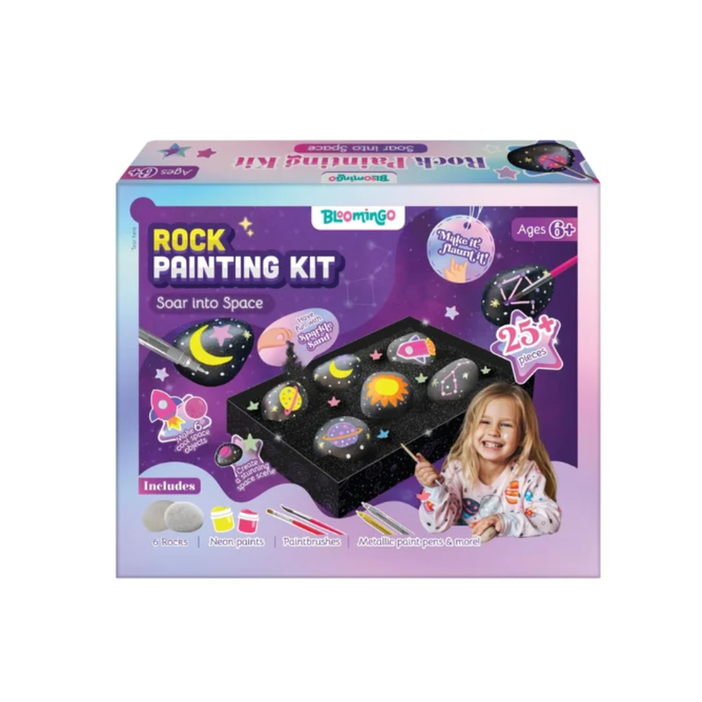 Bloomingo Art & Craft Kit - Rock Painting Kit Soar into Space