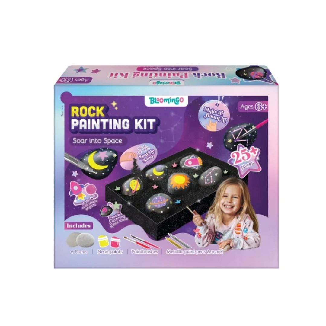 Bloomingo Art & Craft Kit - Rock Painting Kit Soar into Space