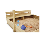 Plum Wooden Sandpit with Adjustable Canopy & Benches | Outdoor Kids Sandbox with Sun Shade | 18 Months+
