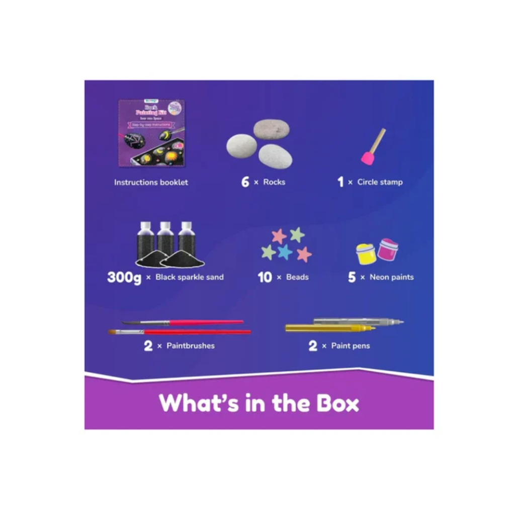 Bloomingo Art & Craft Kit - Rock Painting Kit Soar into Space