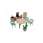 Open Ended Wooden Dollhouse Modern Villa