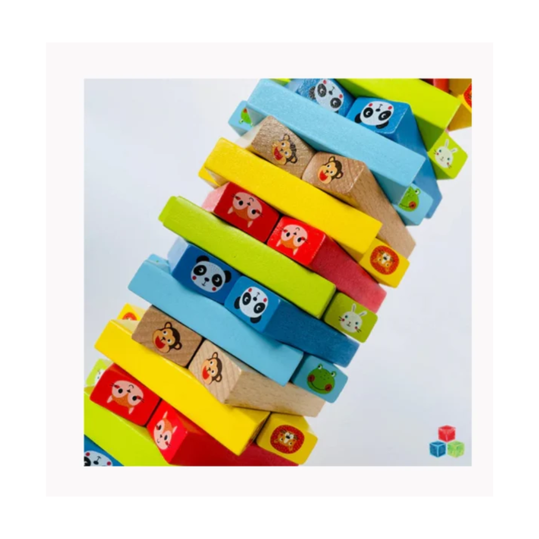 Open Ended Jungle Tumble Wooden Stacking Game