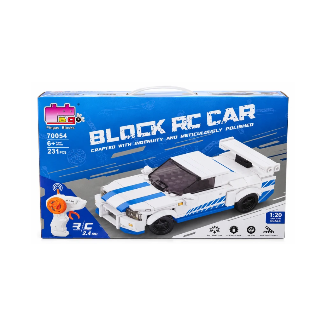 Pingao Blocks 70054 Block RC Car Building Set – 231 Pcs, 2.4GHz Remote Control