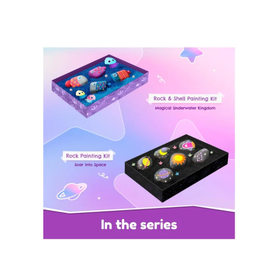 Bloomingo Art & Craft Kit - Rock Painting Kit Soar into Space