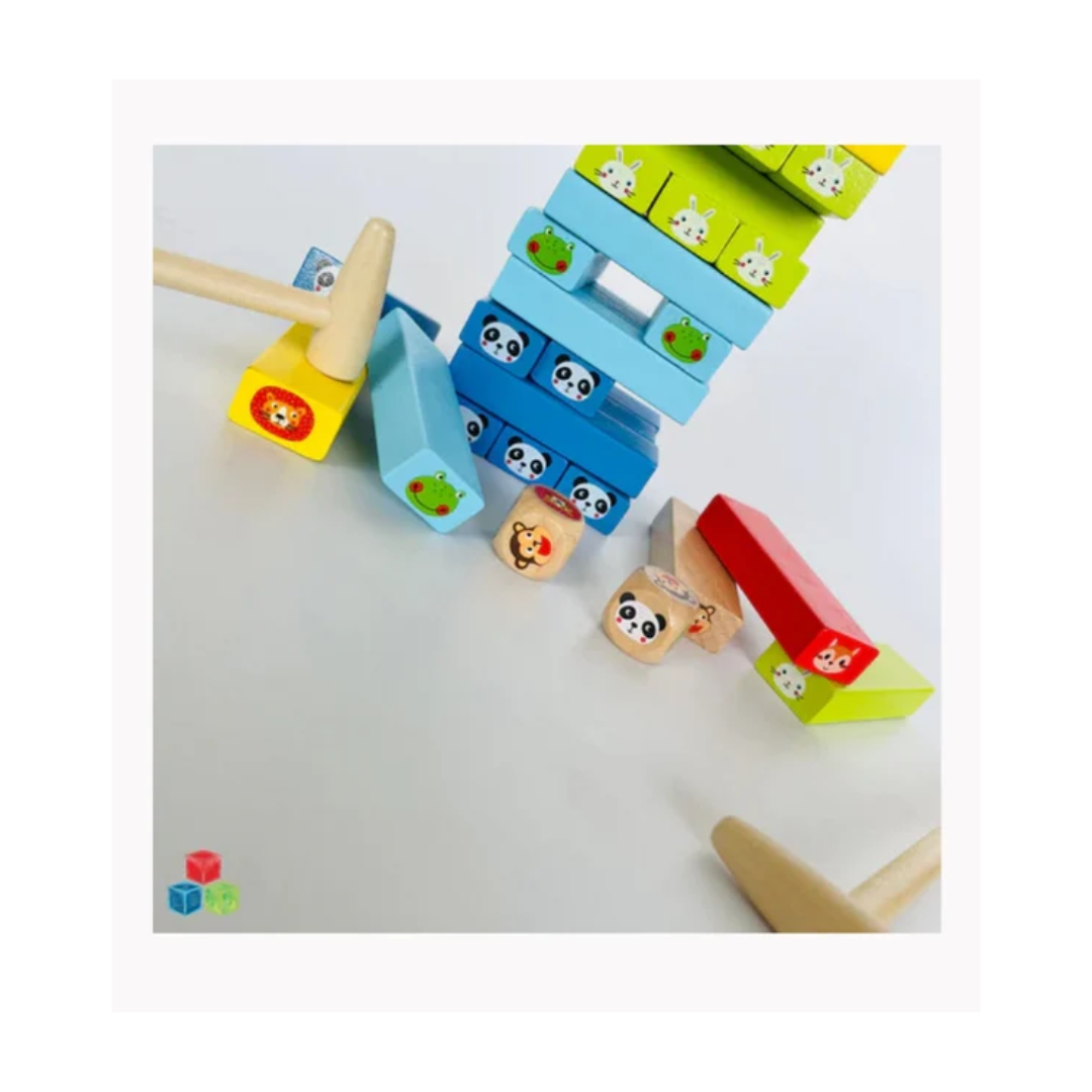 Open Ended Jungle Tumble Wooden Stacking Game