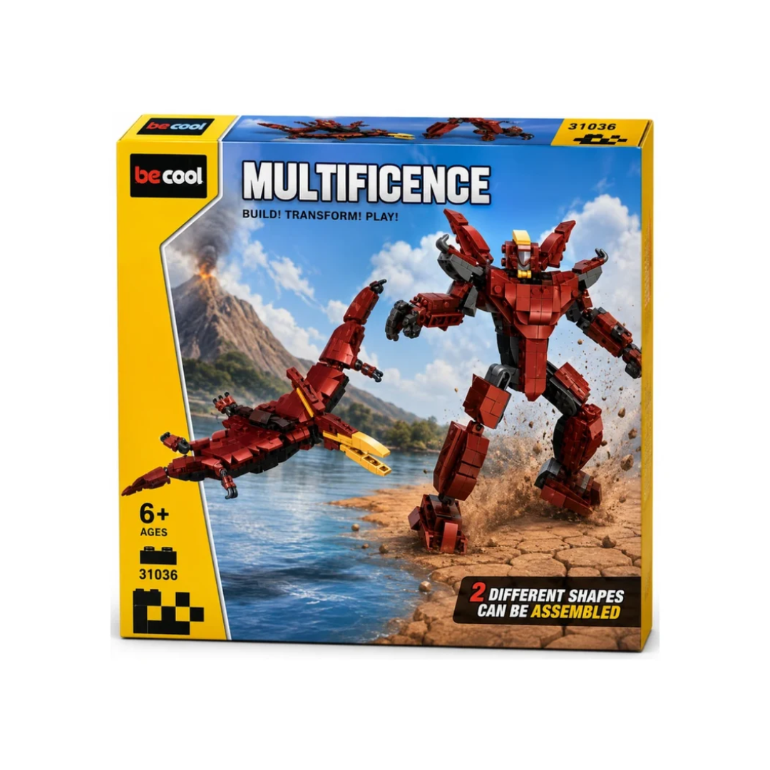 Multificence 2-in-1 Dragon & Robot Building Blocks Set – Model 31036