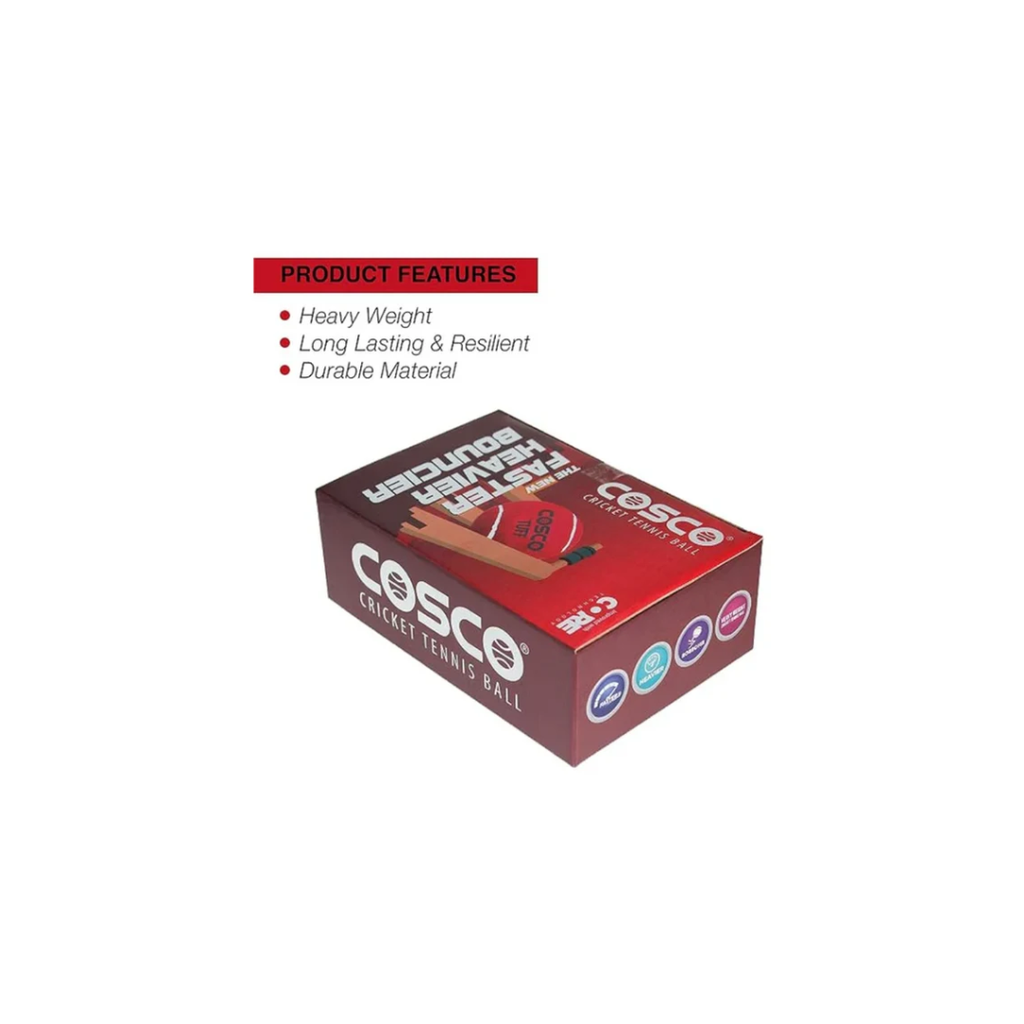 Cosco Cricket Ball Heavy Weight Red pack of 6 Pcs