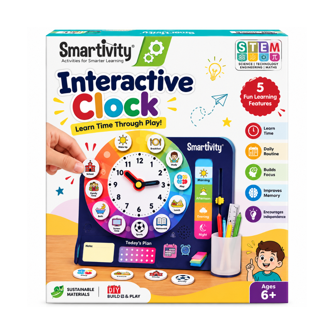 Smartivity DIY Interactive Clock with Stationary Organiser