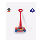 Shooting Star Push Wheel For Kids Push Pull Stick Red 0M+