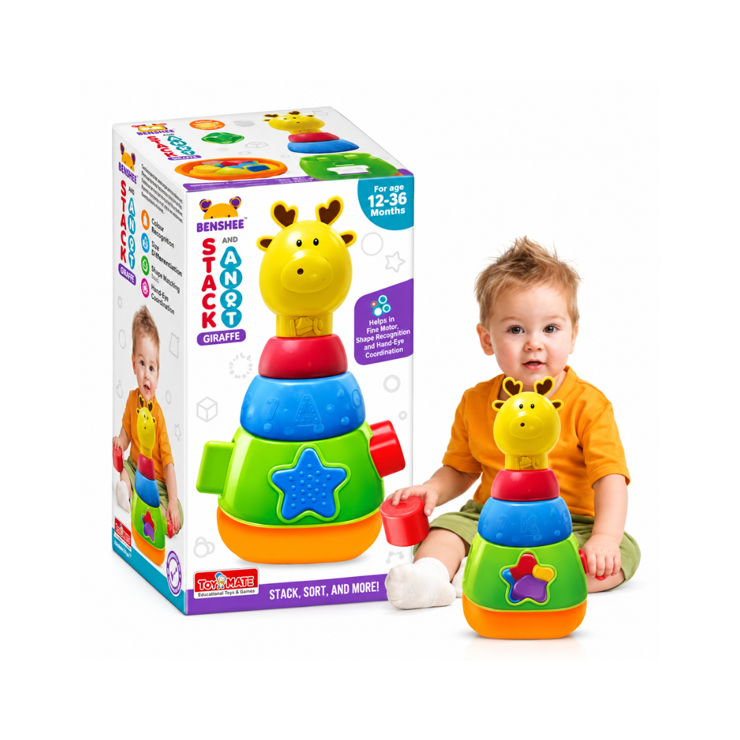 ToyMate Reindeer Stack-N-Sort 2 In 1 Play Set