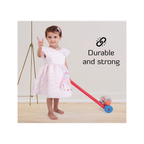 Shooting Star Push Wheel For Kids Push Pull Stick Red 0M+
