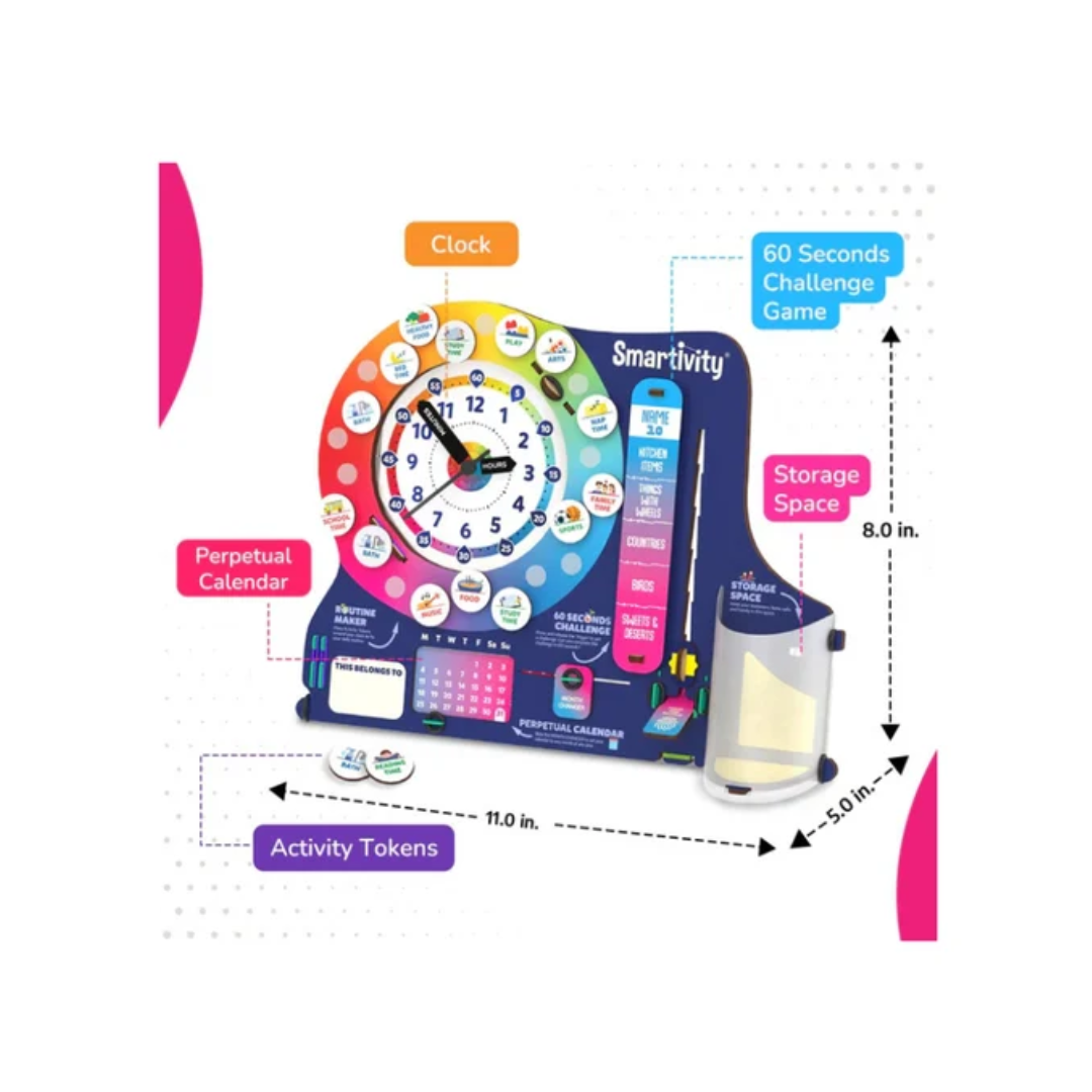Smartivity DIY Interactive Clock with Stationary Organiser