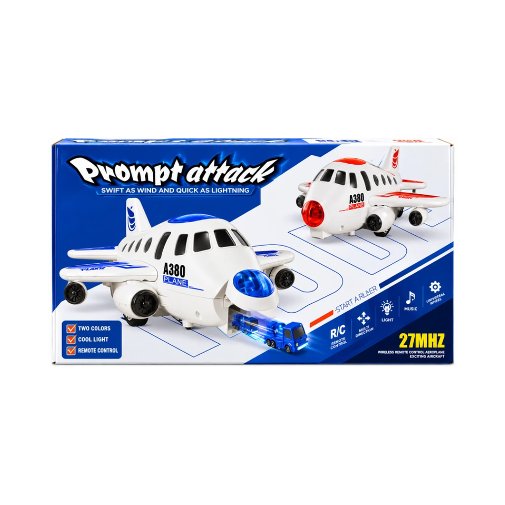 2.4GHz Remote Control Aerobatic Airplane Toy for Kids | 27MHz RC Stunt Aircraft with LED Lights & Wireless Controller