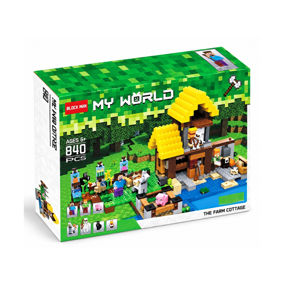 Bricks Mindcraft My Word The Farm Cottage Lego Blocks 549+Pcs