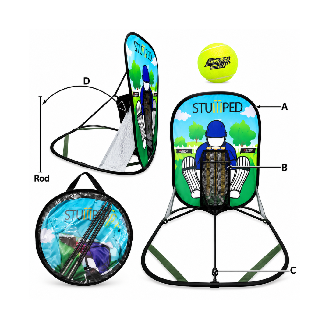 Speedup Foldable Standing Stumped Cricket Game for Kids