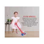 Shooting Star Push Wheel For Kids Push Pull Stick Red 0M+